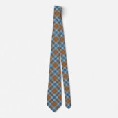 Cravate Falkirk District Tartan Light Blue et Tan Plaid (Devant)