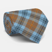 Cravate Falkirk District Tartan Light Blue et Tan Plaid (Roulé)