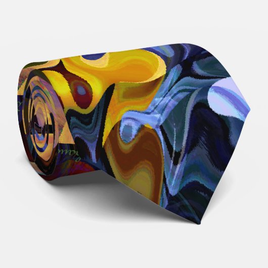 Cravate Falling into Wonderland Modern Abstract Art (Roulé)