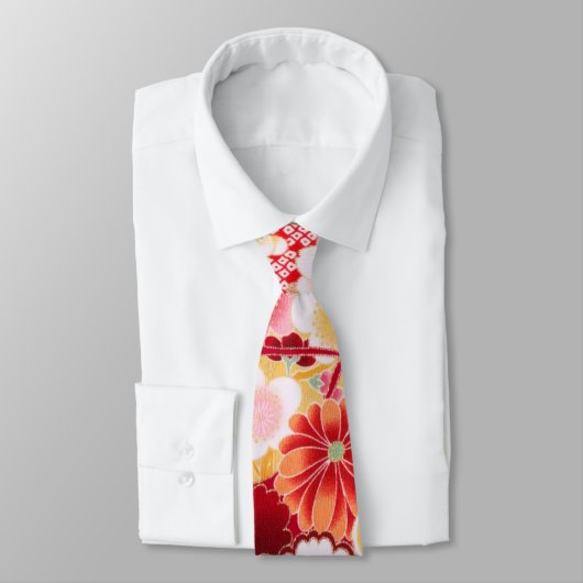 Cravate Falln Red Floral Burn (Attaché)