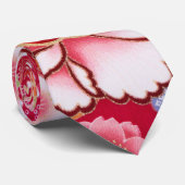 Cravate Falln Red Floral Burn (Roulé)