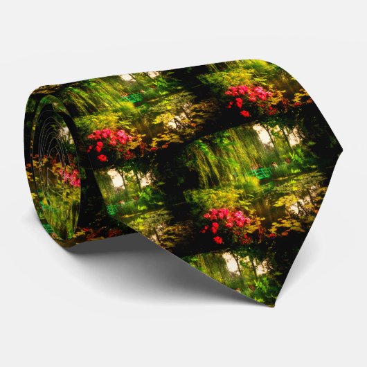 Cravate Fameux Claude Monet Giverny Pond Lilies (Roulé)