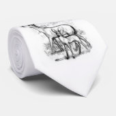 Cravate Famille de cerfs communs (Roulé)