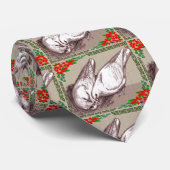 Cravate Famille de Noël (Roulé)