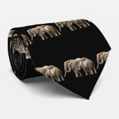 Cravate Famille d'éléphants (Roulé)