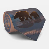 Cravate Famille d'ours blanc (Roulé)