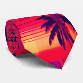 Cravate Fantaisie d'évasion tropicale (Roulé)