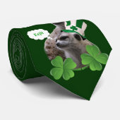 Cravate Fantaisie meerkat St Patrick's day (Roulé)