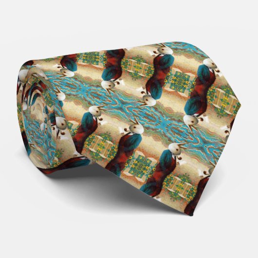 Cravate Fantastique Armani Master Bunny de Pâques vacances (Roulé)