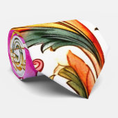Cravate Fantastique design florentin Feuilles (Roulé)