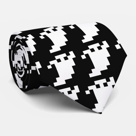 Cravate Fantôme à 8 bits pour pixels (Roulé)