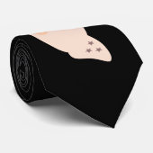 Cravate Fantôme de Pékin Halloween Noir (Roulé)