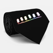 Cravate Fantômes arc-en-ciel Woooo (Roulé)