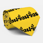 Cravate Farang ♦ Étranger en langue thaï Script ♦ (Roulé)