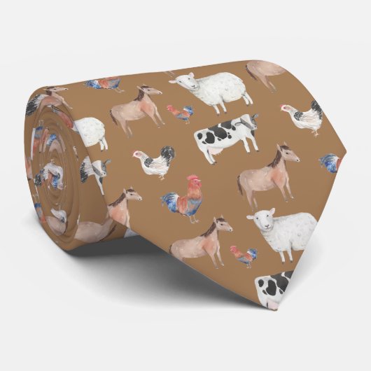 Cravate Farm Animals (Roulé)