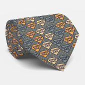 Cravate Father's Day Super Dad Pattern Necktie Tie (Roulé)