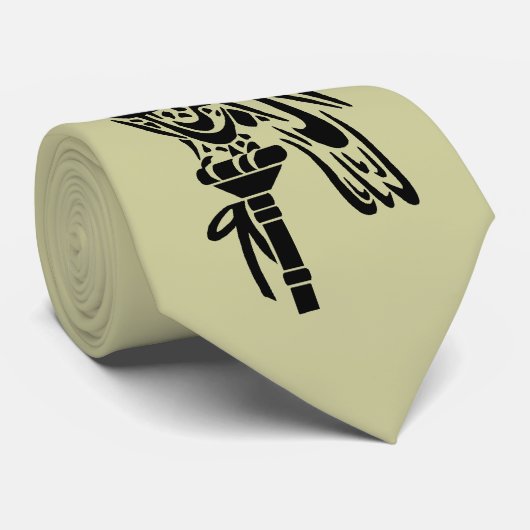 Cravate Faucon sur la perche de bloc (Roulé)