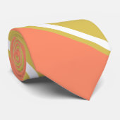 Cravate Fausse Repp couleur saumon et blanc (Roulé)