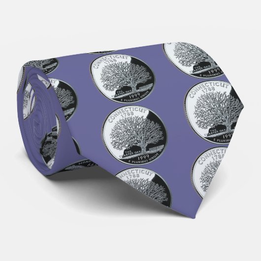 Cravate Faux Connecticut State (Roulé)