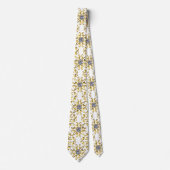 Cravate Faux diamant blanc or élégant formel (Devant)