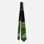 Cravate Faux Emerald Green Marbled Agate (Dos)