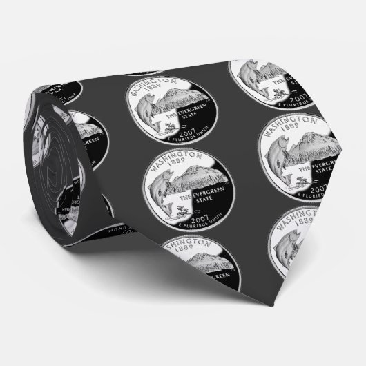 Cravate Faux Washington State Quarter (Roulé)