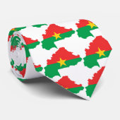 Cravate FB de carte de drapeau de Burkina Faso (Roulé)