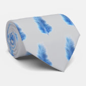 Cravate Feather Fall - Gris Clair (Roulé)