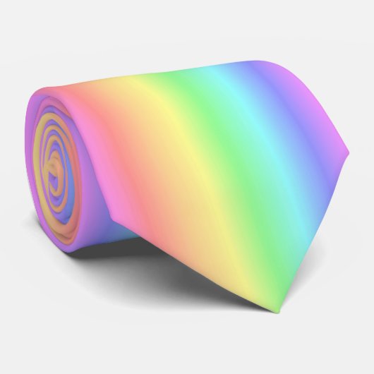 Cravate femelle en pastel d'arc-en-ciel (Roulé)