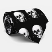 Cravate Femme avec Halloween Réflexion crâne en miroir (Roulé)