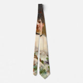 Cravate Femme avec le panier 1850 de fleur (Dos)