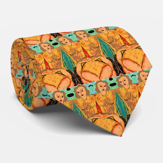 Cravate Femmes Abstraites, (Roulé)