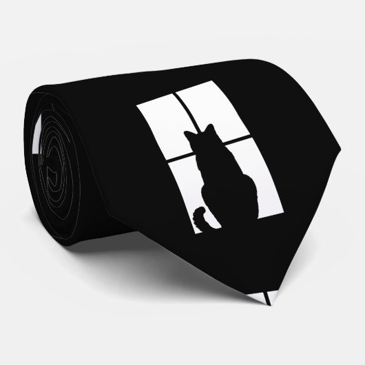 Cravate Fenêtre Cat Cliquez pour Customiser Obtenir une dé (Roulé)
