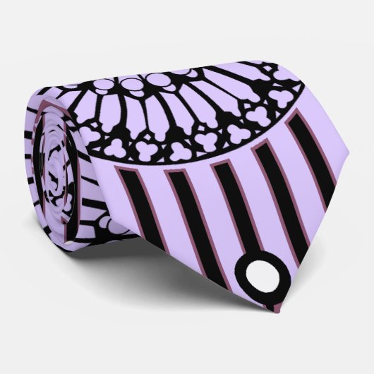 Cravate Fenêtre rose (Roulé)