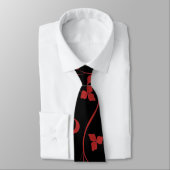 Cravate Ferme décorative rouge et noire (Attaché)