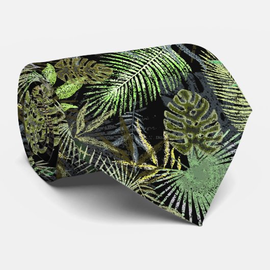 Cravate Fermes tropicales vertes (Roulé)