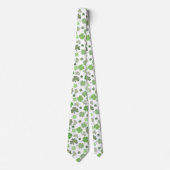 Cravate Fermeture verte Shamrock St Patrick's day (Devant)