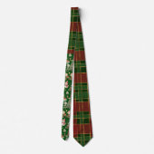 Cravate Festif Rouge Vert Tartan Elfes de Noël Père Noël (Dos)