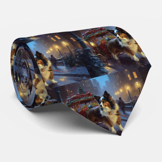 Cravate Festin de Noël de Papillon (Roulé)