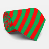 Cravate Festin Rouge et Vert Rayures Elf (Roulé)