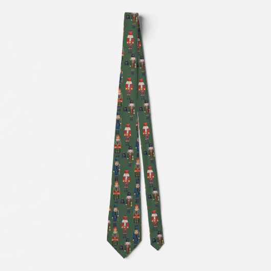 Cravate Festive Christmas nutcracker tiled pattern (Devant)
