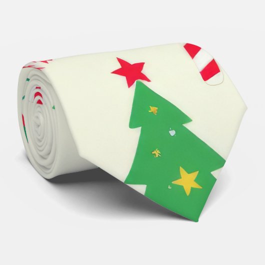 Cravate Festive Christmas Pattern (Roulé)