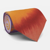 Cravate Festive Purple Orange and Red Roses Wedding (Roulé)