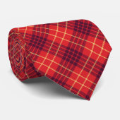 Cravate Festive Red Plaid (Roulé)