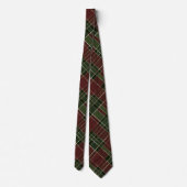 Cravate Festive Rouge, Vert et Or Cosy Noël Plaid (Dos)