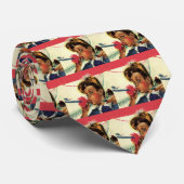 Cravate Fête d'anniversaire vintage, Fille avec faiseur de (Roulé)