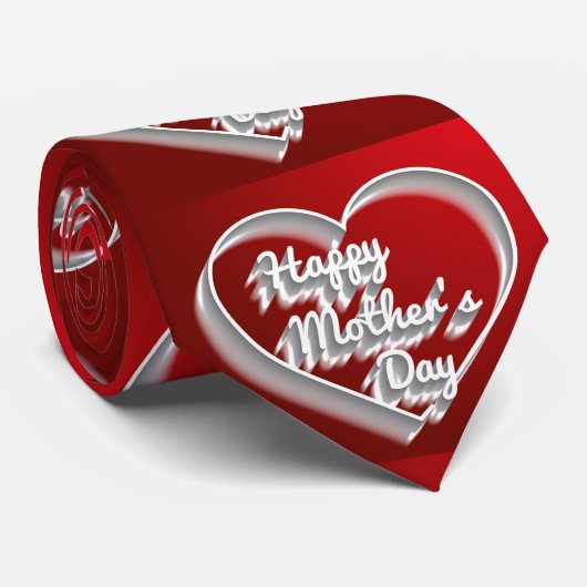 Cravate fête de la mère heureuse (Roulé)