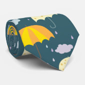 Cravate Fête de la pluie d'automne avec Motif parapluie fo (Roulé)