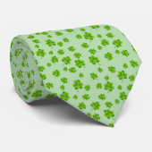 Cravate Fête de la Saint-Patrick Shamrock chanceuse (Roulé)