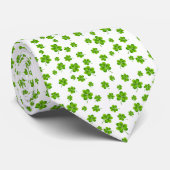 Cravate Fête de la Saint-Patrick Shamrock chanceuse (Roulé)